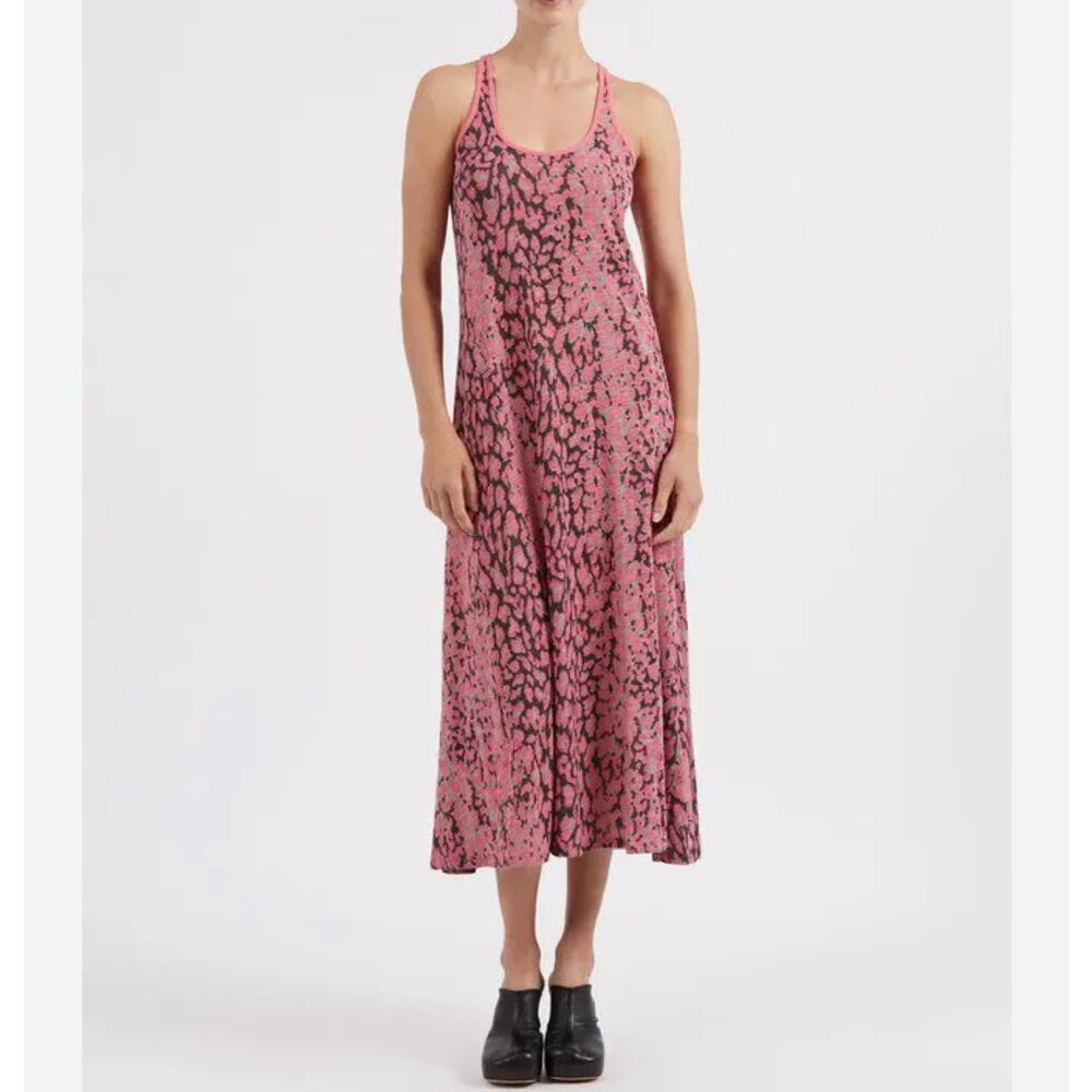 ATM Anthony Thomas Melillo slub jersey maxi tank dress Large rose quartz leopard